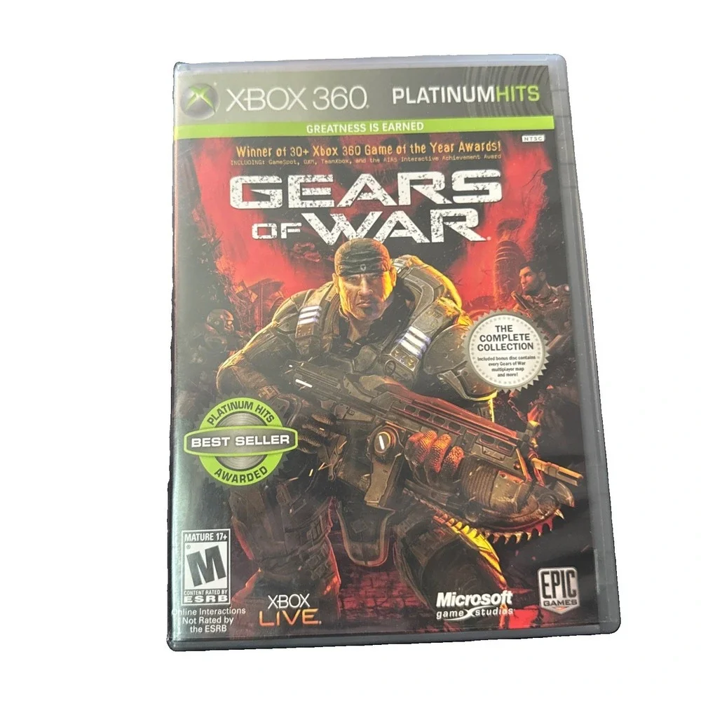 Gears of War (Microsoft Xbox 360, 2006) CIB COMPLETE Tested With Bonus Disc